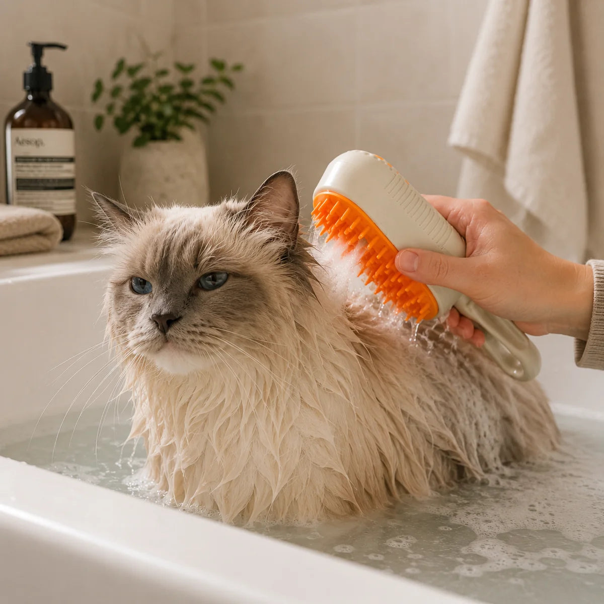 3-In-1 Steam Grooming Brush