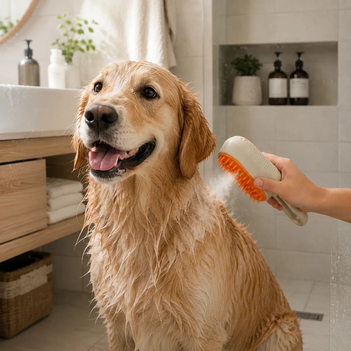 3-In-1 Steam Grooming Brush